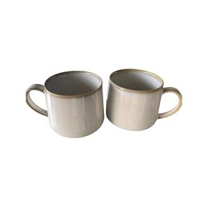 STARBUCKS Stoneware Cup 10oz. Ivory Taupe 2013 Coffee mu